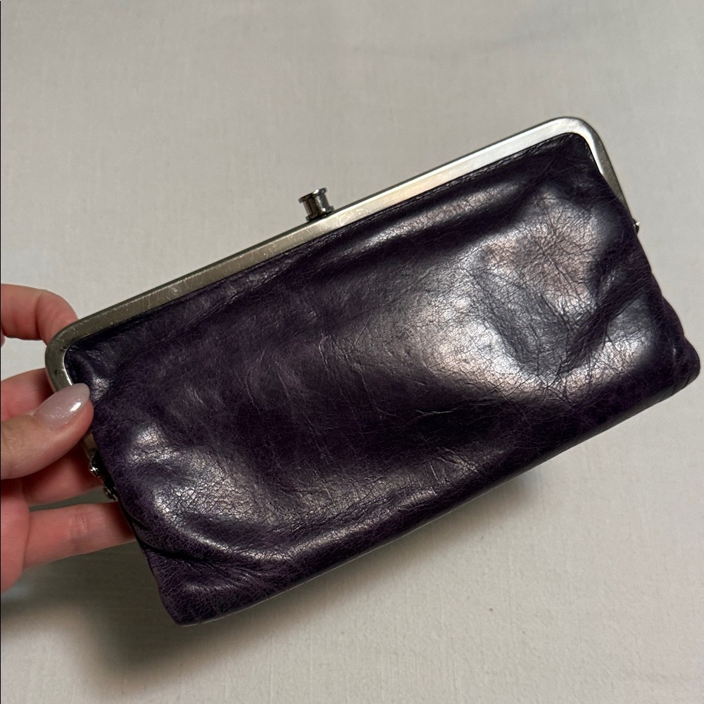 Purple Leather Clutch